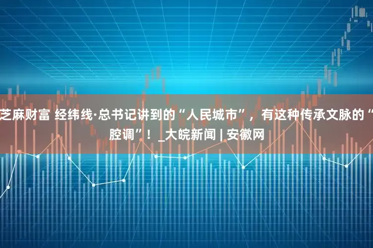 芝麻财富 经纬线·总书记讲到的“人民城市”，有这种传承文脉的“腔调”！_大皖新闻 | 安徽网